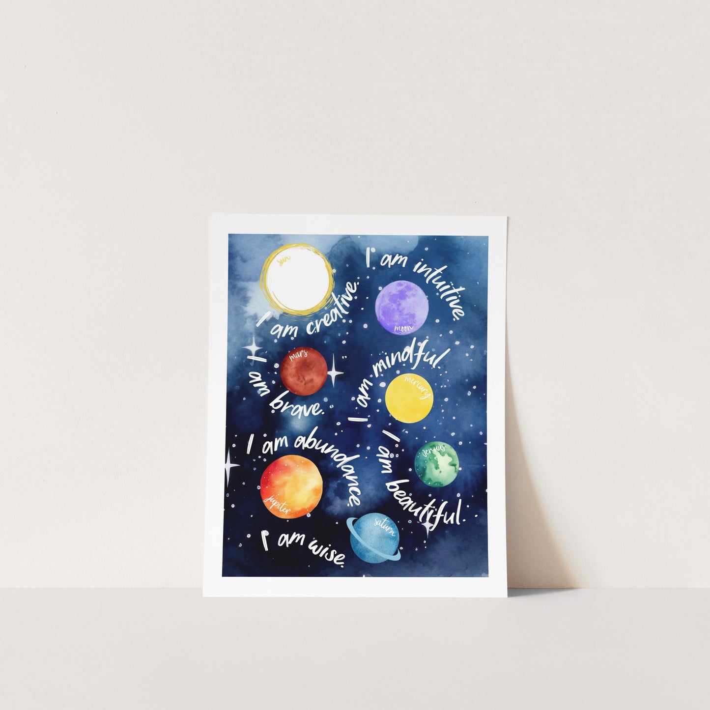 Kids Night Sky Affirmations Digital Print